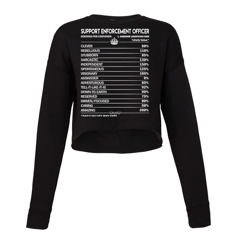 Limited Edition Support Enforcement Officer T Shirt - Support Enforcem Cropped Sweater by poppyallen | Artistshot