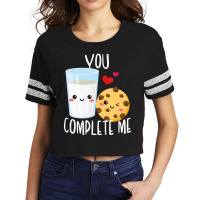 Hot Trend You Complete Me Cute Kawaii Milk & Cookies Valentine Couple Scorecard Crop Tee | Artistshot