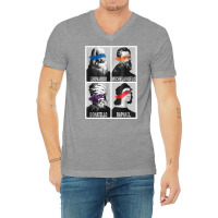 Renaissance Ninja Artists Poster Style Pop Art V-neck Tee | Artistshot