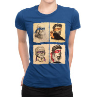 Funny Italian Artists Turtles Art Lovers Gift Renaissance Ninja Artist Ladies Fitted T-shirt | Artistshot