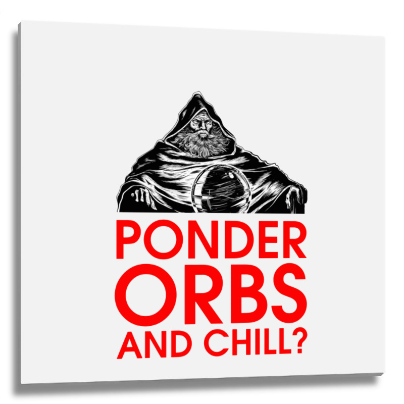 Orb Pondered Meme Metal Print Square | Artistshot