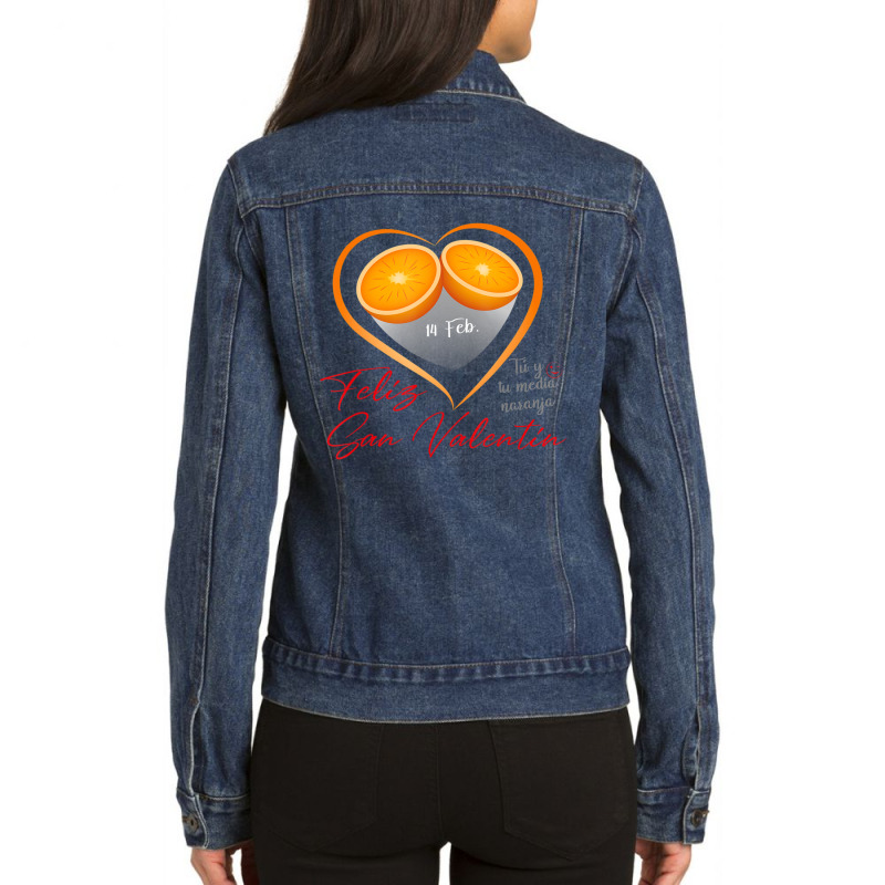 Hot Trend Valentine's Day Dia De Los Enamorados My Valentine Ladies Denim Jacket by Trudeau Palmer | Artistshot