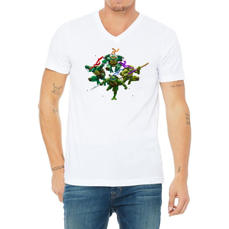 Luck With Turtles V-Neck Tee by iuratosowazig | Artistshot