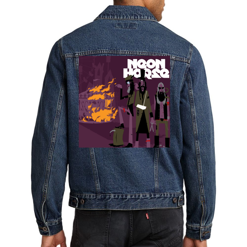 Neon Horse Men Denim Jacket | Artistshot