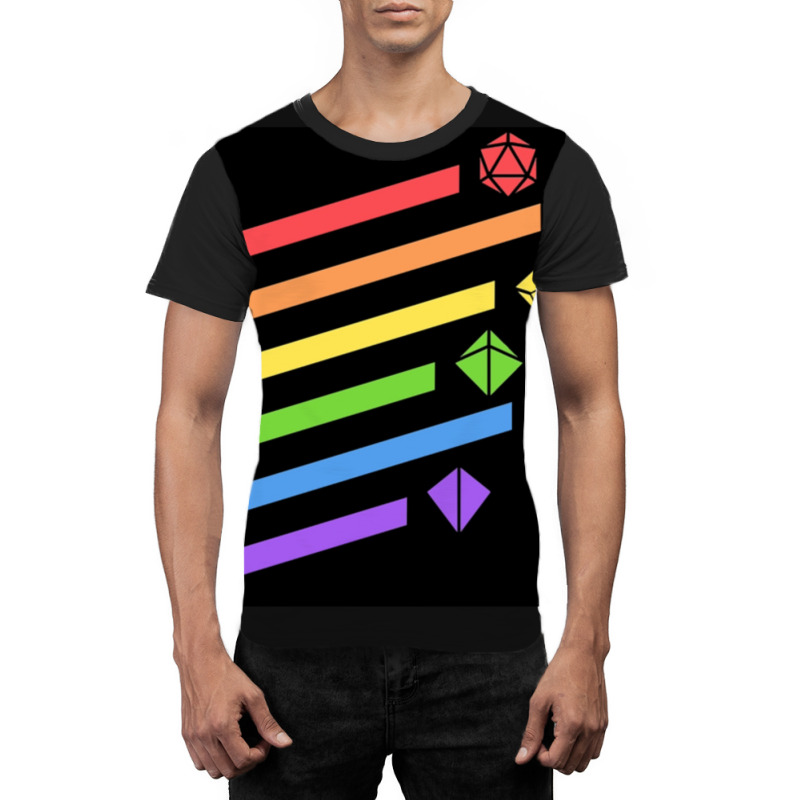 Rainbow Dice Set Tabletop Rpg Gaming Graphic T-shirt | Artistshot