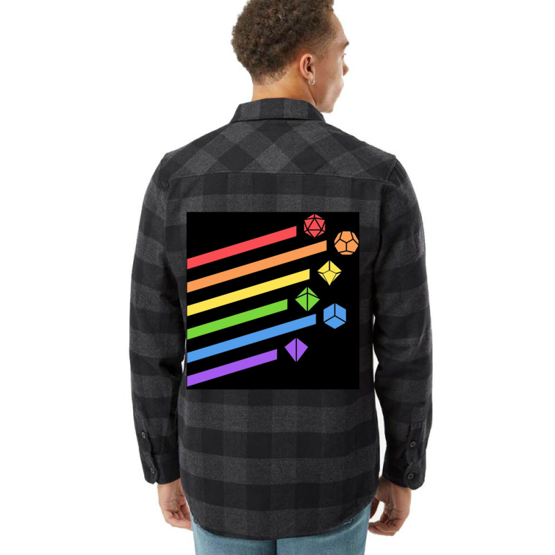 Rainbow Dice Set Tabletop Rpg Gaming Flannel Shirt | Artistshot