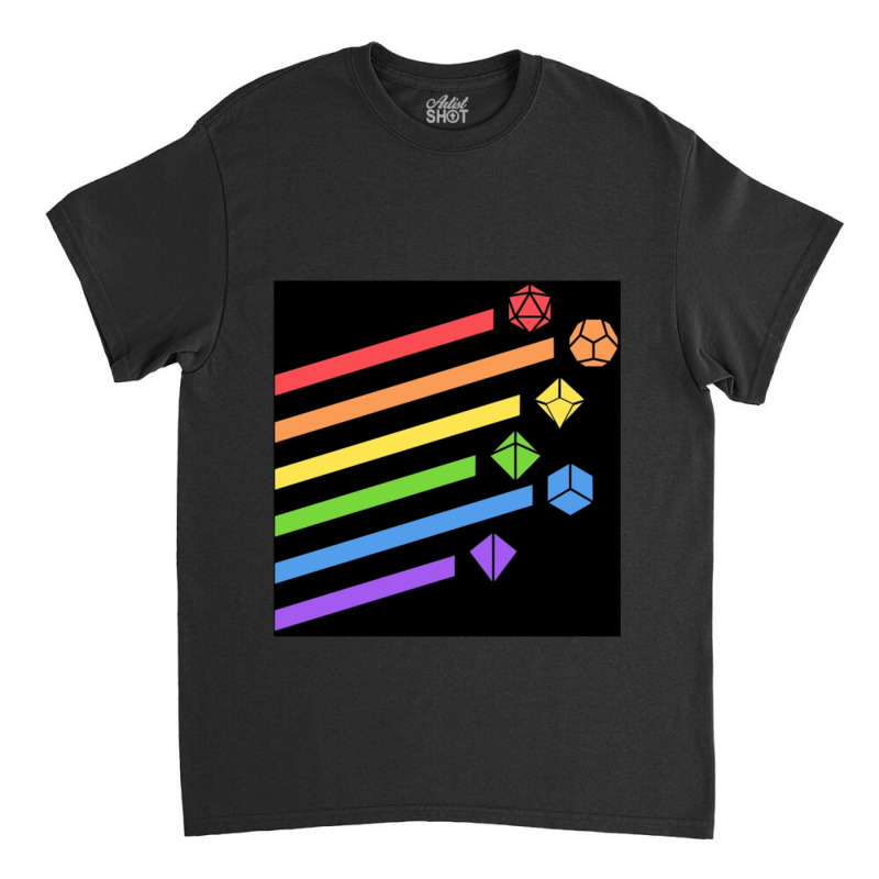 Rainbow Dice Set Tabletop Rpg Gaming Classic T-shirt | Artistshot