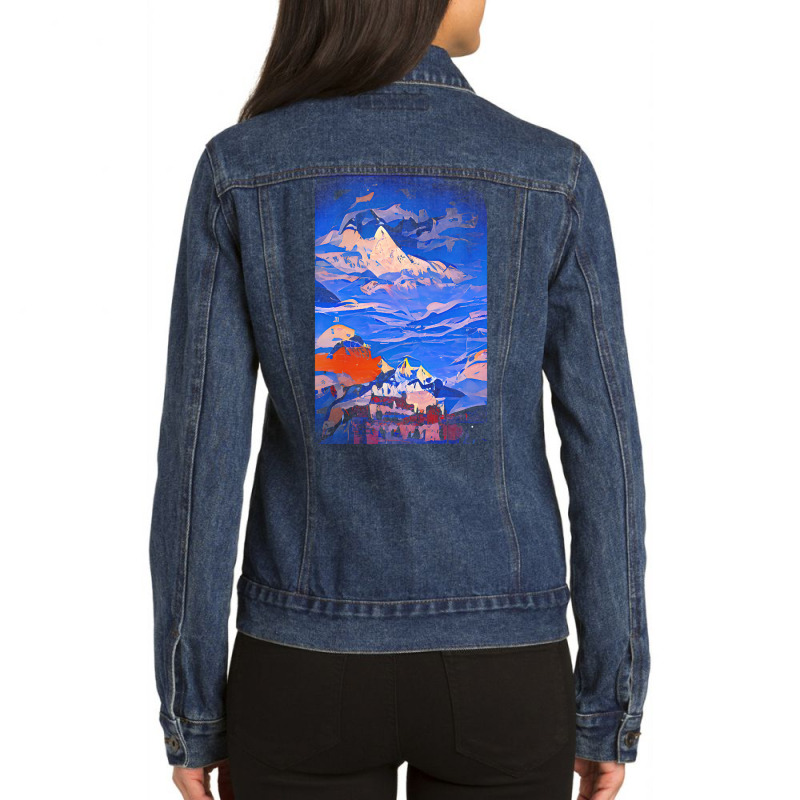 Everest T  Shirtmountain Everest T  Shirt Ladies Denim Jacket by kelli93266 | Artistshot