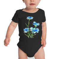 Cornflower Watercolor Painting T  Shirt Baby Bodysuit | Artistshot