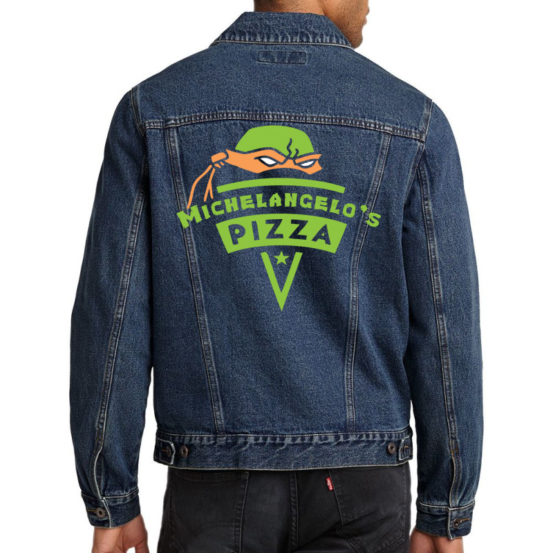 Michelangelo's Pizza Men Denim Jacket by iuratosowazig | Artistshot