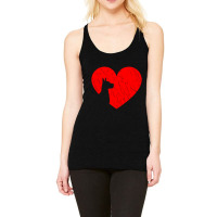 Hot Trend Valentines Day Retro Hearts Dane Dog Puppy Lover Racerback Tank | Artistshot