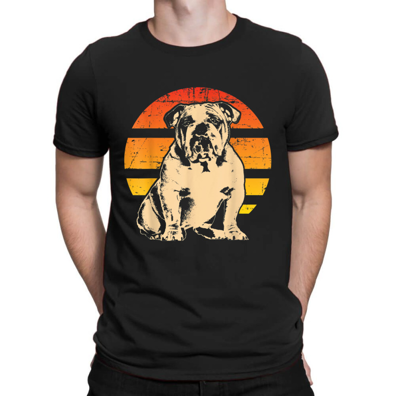 Retro English Bulldog T-shirt | Artistshot