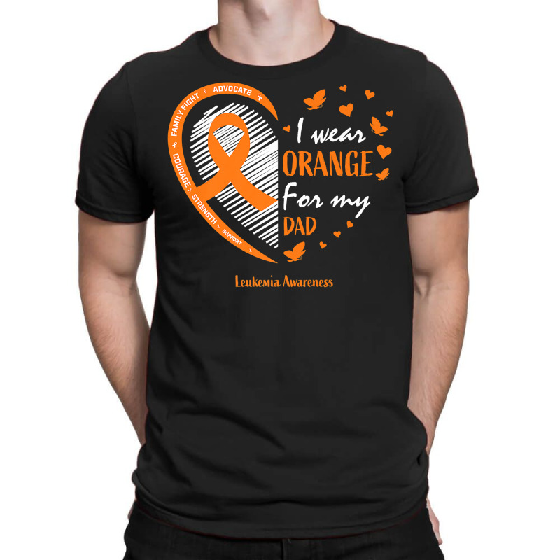 Men Women Father I Wear Orange For My Dad Leukemia Awareness Premium T T-shirt | Artistshot