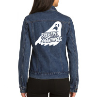 Spectral Sightings Ghost Hunters Ladies Denim Jacket | Artistshot