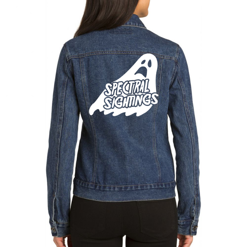 Spectral Sightings Ghost Hunters Ladies Denim Jacket by clsmisarust | Artistshot