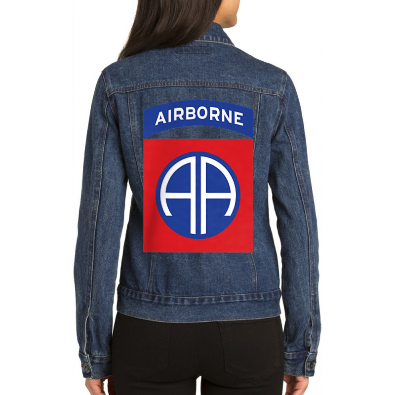 82nd Airborne Division Shirt001 Ladies Denim Jacket by JOHNCREASY | Artistshot