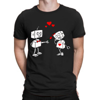 Hot Trend Valentines Day Robots Couple Love Story T-shirt | Artistshot