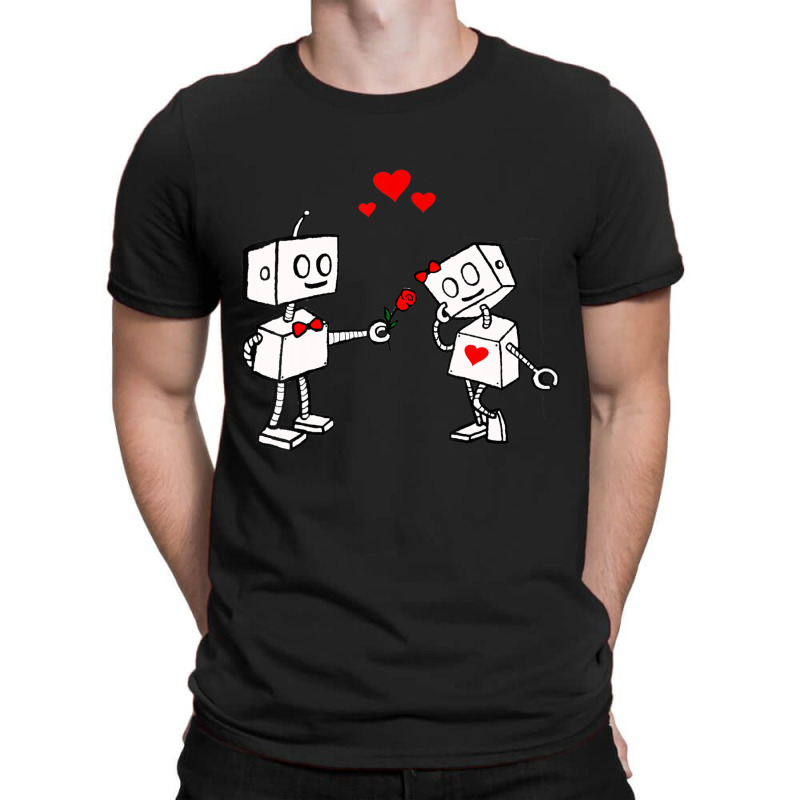 Hot Trend Valentines Day Robots Couple Love Story T-shirt | Artistshot