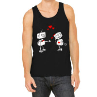 Hot Trend Valentines Day Robots Couple Love Story Tank Top | Artistshot