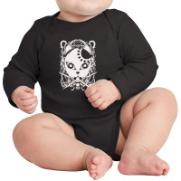 Engraving Demon Mask Long Sleeve Baby Bodysuit | Artistshot