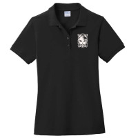 Engraving Demon Mask Ladies Polo Shirt | Artistshot