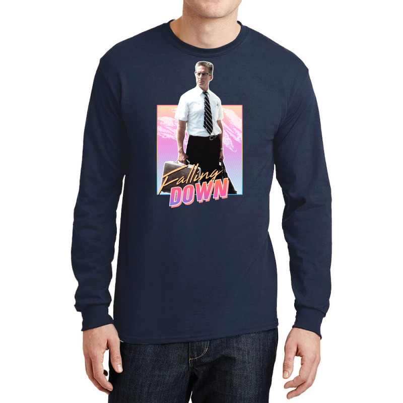 Falling Down   80s Design Long Sleeve Shirts | Artistshot