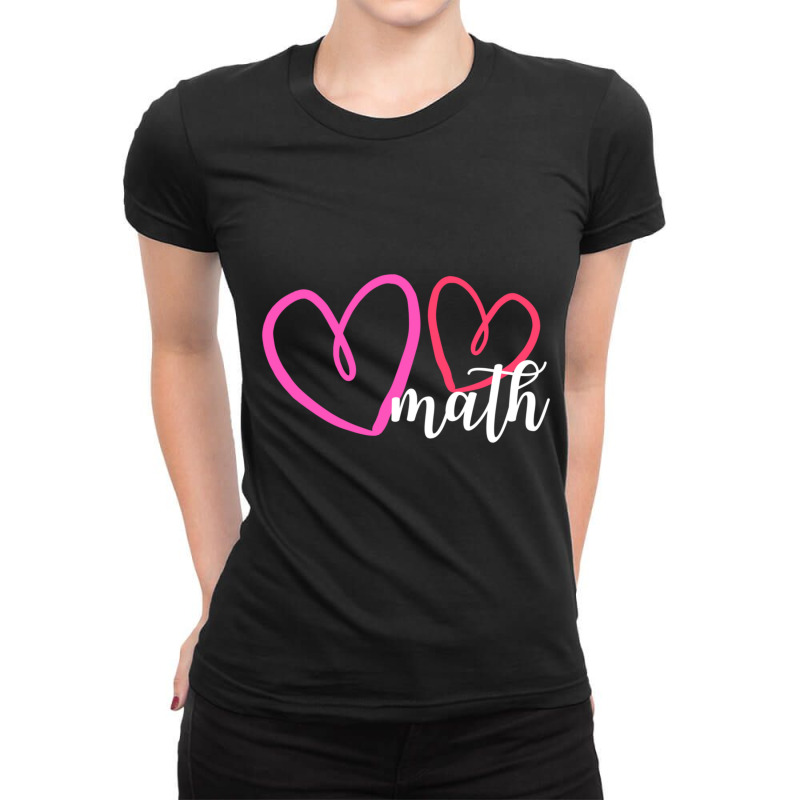 Hot Trend Valentine's Day Math With Hearts Ladies Fitted T-Shirt by Trudeau Palmer | Artistshot