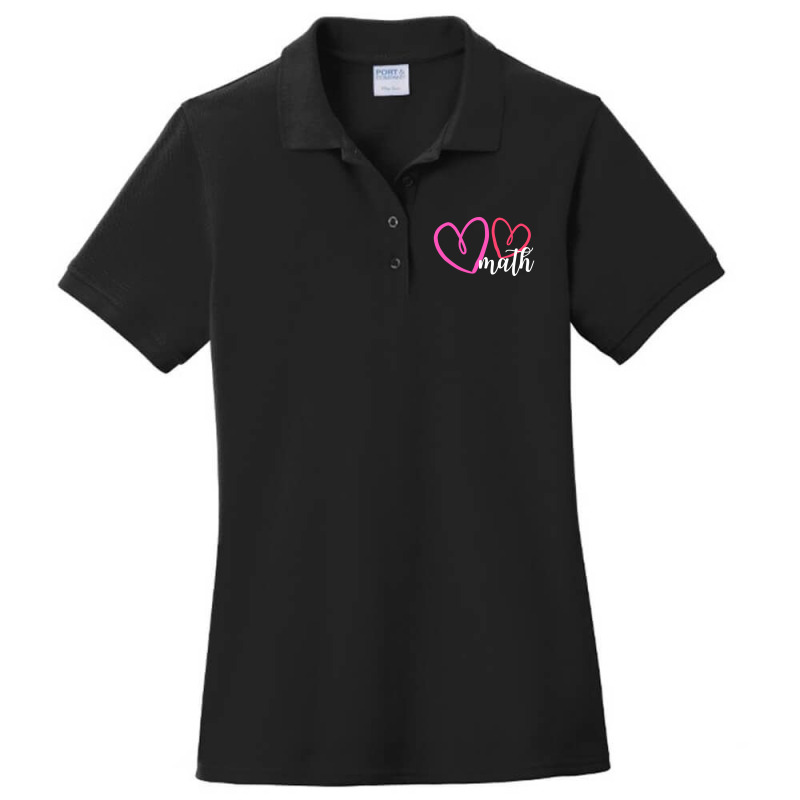 Hot Trend Valentine's Day Math With Hearts Ladies Polo Shirt by Trudeau Palmer | Artistshot