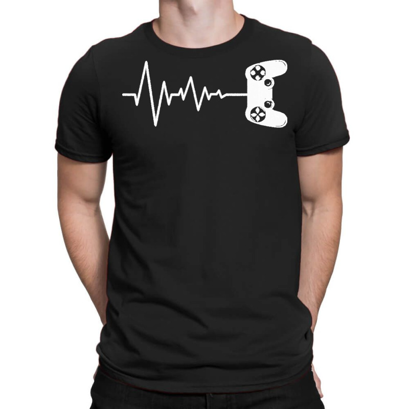 Heartbeat Gamer T  Shirtheartbeat Gamer Cool Gifts For Fathers Day Gif T-Shirt by heloise3085 | Artistshot