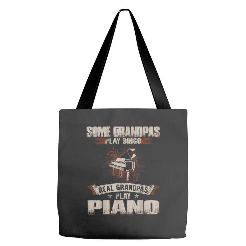 Mens Some Grandpas Play Bingo Real Grandpas Play Piano Tote Bags | Artistshot