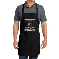 Mens Some Grandpas Play Bingo Real Grandpas Play Piano Full-length Apron | Artistshot