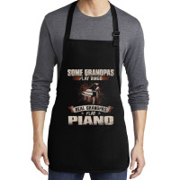 Mens Some Grandpas Play Bingo Real Grandpas Play Piano Medium-length Apron | Artistshot