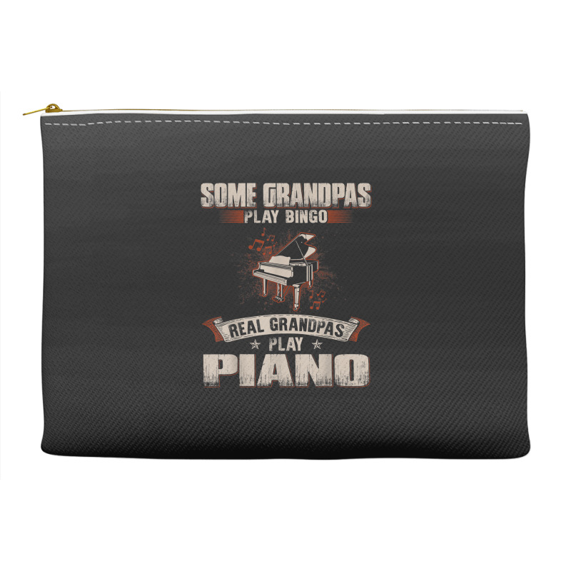 Mens Some Grandpas Play Bingo Real Grandpas Play Piano Accessory Pouches | Artistshot