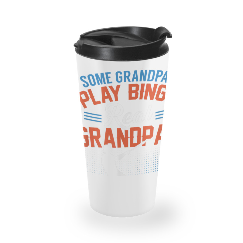 Mens Some Grandpas Play Bingo Real Grandpas Waterski Travel Mug | Artistshot