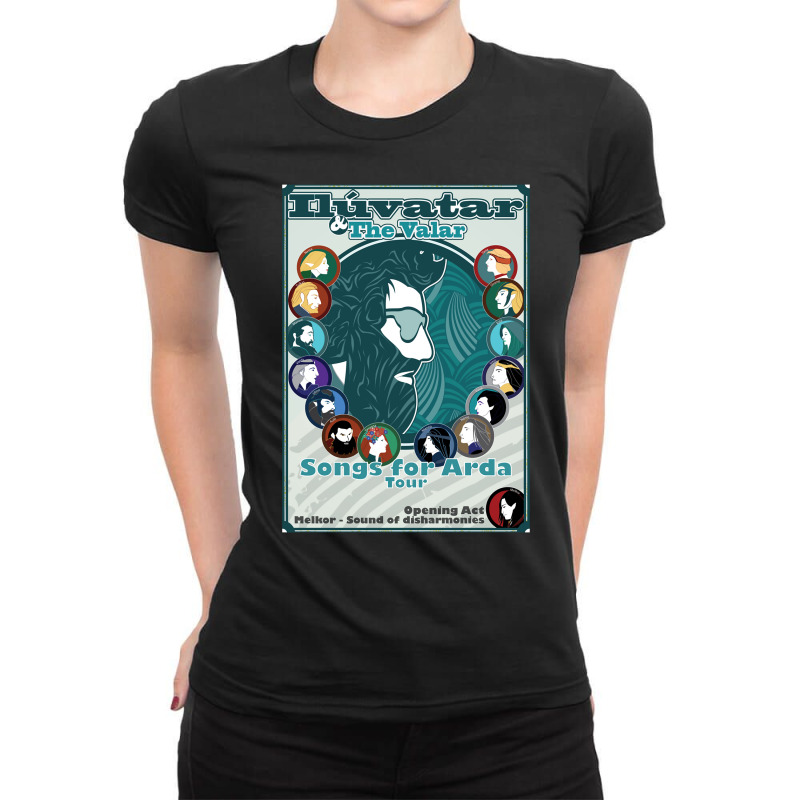 Limited Edition Iluvatar & The Valar Ladies Fitted T-Shirt by Hugo Flowers | Artistshot