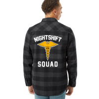 Night Shift Squad Nurse Gift Flannel Shirt | Artistshot