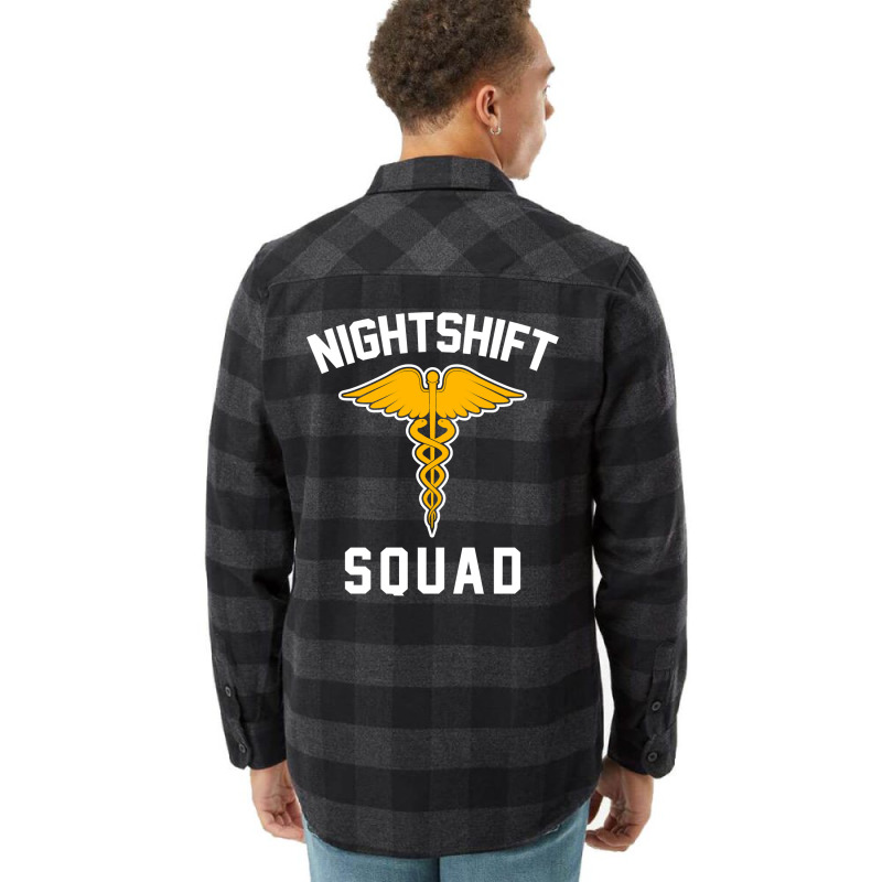 Night Shift Squad Nurse Gift Flannel Shirt | Artistshot