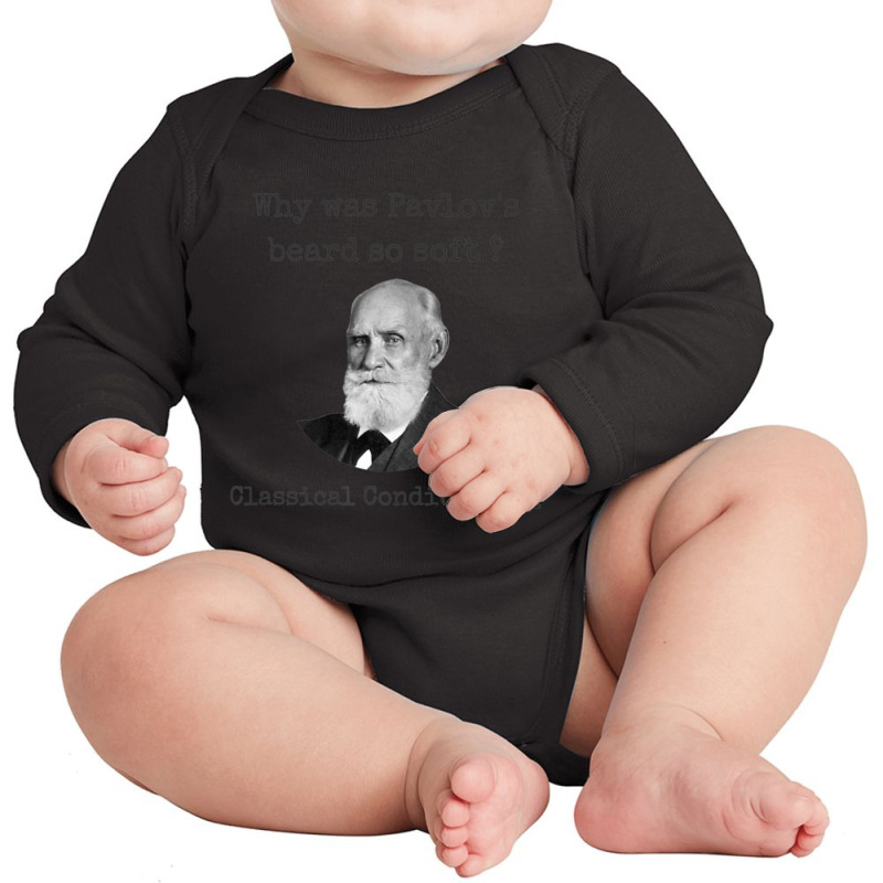 Psychology Pavlov's Beard Joke Classical Conditioning Long Sleeve Baby Bodysuit by tintruong | Artistshot