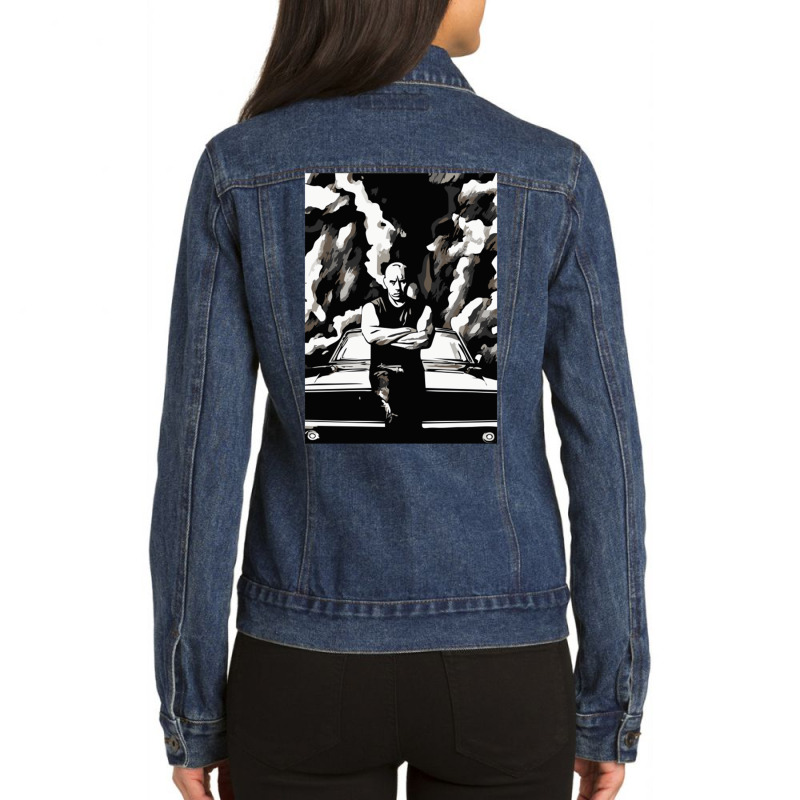 Dominic Toretto Ladies Denim Jacket by mbipehrestom9 | Artistshot