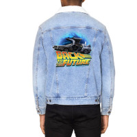 Back To The Future Movie. Delorean In Time Unisex Sherpa-lined Denim Jacket | Artistshot