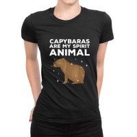 Cool Capybara For Men Women Rodent Spirit Animal Zoologist Ladies Fitted T-shirt | Artistshot