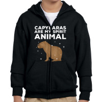 Cool Capybara For Men Women Rodent Spirit Animal Zoologist Youth Zipper Hoodie | Artistshot