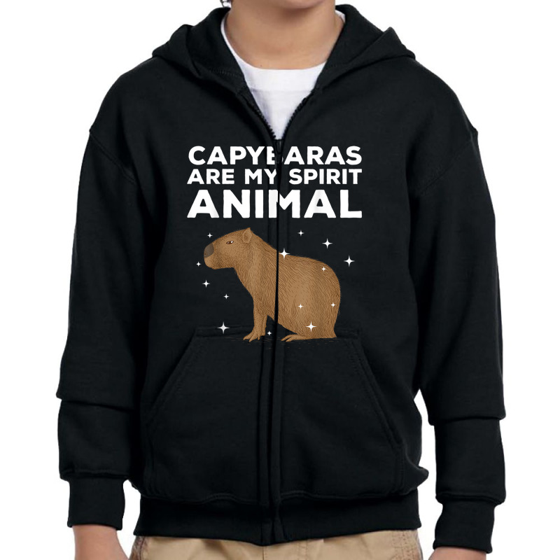 Cool Capybara For Men Women Rodent Spirit Animal Zoologist Youth Zipper Hoodie by ChristopherCharlesWilliamson | Artistshot