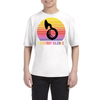 Silhouette Sousaphone Retro Vintage I Destroy Silence Pullover Hoodie Youth Tee | Artistshot