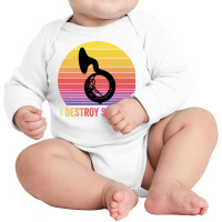 Silhouette Sousaphone Retro Vintage I Destroy Silence Pullover Hoodie Long Sleeve Baby Bodysuit | Artistshot