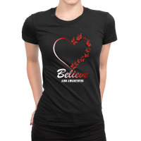 Believe Aids Awareness For Dark Ladies Fitted T-shirt | Artistshot