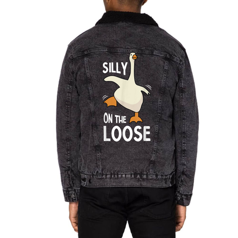 Silly Goose On The Loose T Shirt Unisex Sherpa-lined Denim Jacket | Artistshot