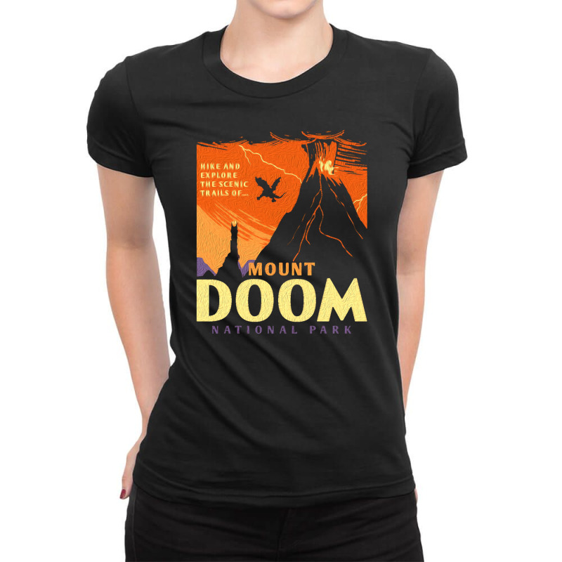 Trending Mount Doom National Park Ladies Fitted T-shirt | Artistshot