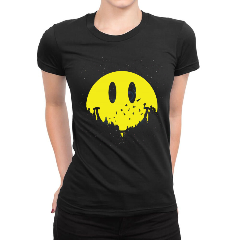 Smiley Planet Ladies Fitted T-Shirt by Gurkan | Artistshot