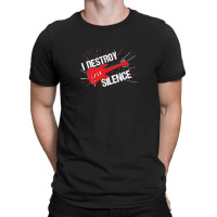 I Destroy Silence Electric Guitar T-shirt | Artistshot